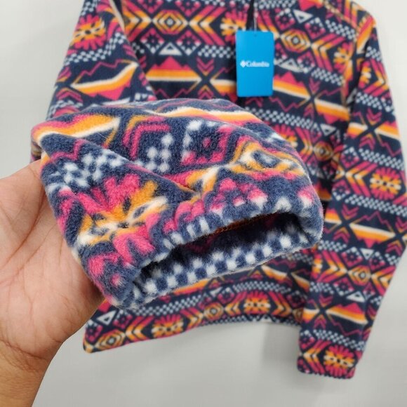 Columbia Benton Springs Long Sleeve Hoodie Girls Size Large NWT Half Zip Aztec - Picture 3 of 15